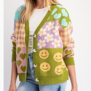 Easel Multi Pattern Sweater